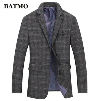 BATMO 2022 новое поступление, весенний клетчатый повседневный блейзер, мужские куртки, большие размеры XXL-8XL 2026