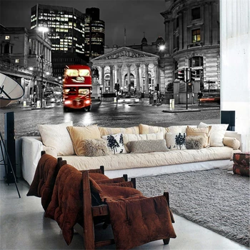 настенная роспись beibehang, фон для дивана в гостиной, барная стойка на стене спальни, современные персонализированные обои, настенная роспись на лондонской улице