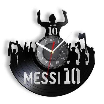 Настенные часы с виниловой пластинкой King 10 Аргентинский футболист Диего Виниловые часы The Unstoppable Force Легенда для футбольных фанатов