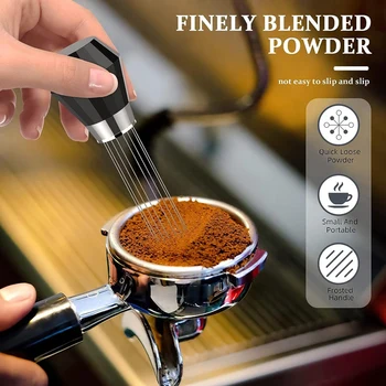 Мешалка Для Кофе Эспрессо Из 2 частей, Инструмент WDT, Черно-Серебристый Мини-Венчик Для Взбивания Эспрессо - Professional Coffee